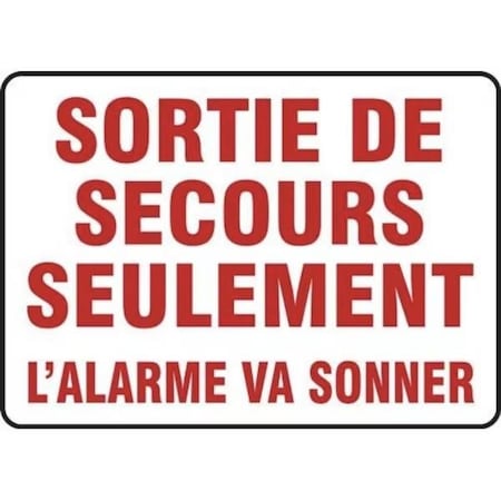 Accuform Exit Sign, Adhesive Poly, 14 in W, 10 in H FRMEXT921VS